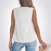 Women's White Paneled V-Neck Sleeveless Top - Cupshe - 3 of 3