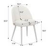 NicBex Dining Chairs Set of 2 Side Chair Upholstered Chair Metal Leg without Armrest, Fabric Accent for Kitchen, Bedroom - 3 of 4