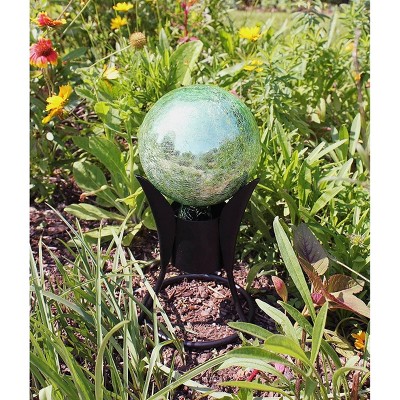 6" Light Green Crackle Glass Gazing Globe