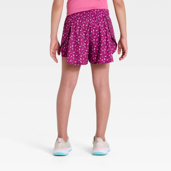 Shorts fluidos 2 en 1 de tiro medio para niña - All In Motion™ 2