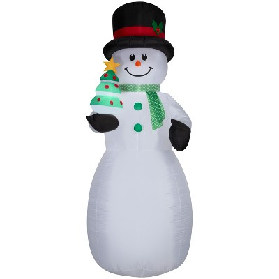 Gemmy Giant Christmas Inflatable Snowman, 10 ft Tall, Multi