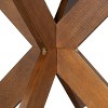 SEVOBAL Dining Tables Round Farmhouse Dining Table with Sturdy Legs Elegant Space Saving Design for Kitchen, Brown, 46.1"*46.1"*31.2" - 4 of 4