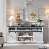 Mastgoal TV Stand for 80inch TVs with Sliding Door, Adjustable Shelf & Storage, 32inch Tall Modern Media Console for Living Room - 4 of 4