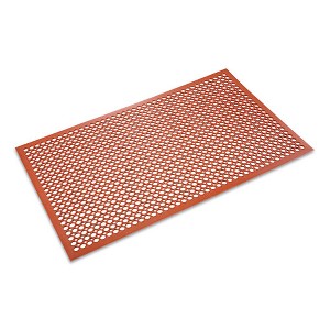 Crown Safewalk-Light Heavy-Duty Anti-Fatigue Mat, Rubber, 36 x 60, Terra Cotta - 1 of 3