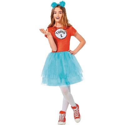 Dr. Seuss Girl's Thing 1 Halloween Costume Dress