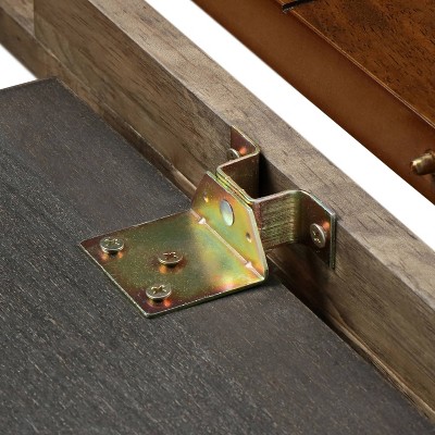 Wesley Dark Brown Extendable Wood Dining Table