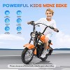 Electric Motorcycle for Kids, 24V 250W Dirt Bike, Two Speed Max Up to 14MPH, w/LED Light, Leather Seat, Rear Brake, for Kids/Teens - 3 of 4