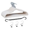 VECELO 25/50 pk Plastic Hanger 360º Swivel Hook Non Slip Coat Hangers with Magic Hangers & Tie Rack - 4 of 4