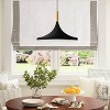 DORESshop 1-Light Industrial Farmhouse Hanging Black Pendant Ceiling Light with Metal Shade for Kitchen Island Dinning Room - 4 of 4