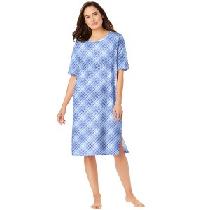 Dreams & Co. Plus Size Short-Sleeve Sleepshirt - 1 of 4