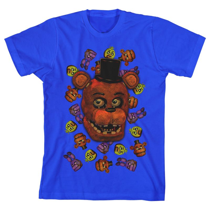Royal Blue Video Game Five Nights at Freddy's Tee Shirt, 1 of 2
