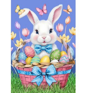 Briarwood Lane House Flag 40x28 For Outdoor Easter Bunny Basket For Easter House Flag - 1 of 4
