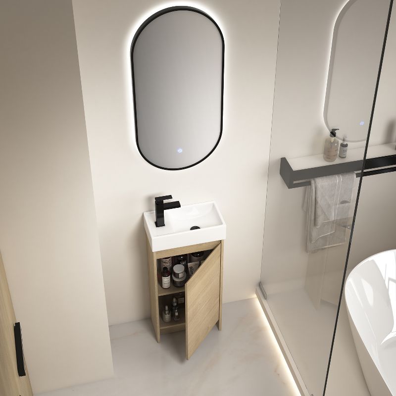 Freestanding Bathroom Vanity with Single Sink and Soft Close Door - ModernLuxe, 2 of 12
