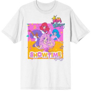 Jem And The Holograms Showtime Synergy Men’s White Short Sleeve Tee - 1 of 3