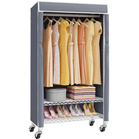 Vipek R1c Plus Rolling Clothes Rack With Cover Portable Closet, White ...