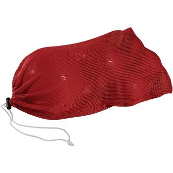 Sportime Heavy-Duty Mesh Storage Bag, 24 x 30 Inches, Red
