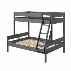 Donco Kids Low Board Panel Twin Over Full Dark Grey Bunkbed - 1 of 4