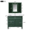 Tramull Modern Bathroom Vanity Set with Mirror, Soft Close Doors & Drawers, Storage Cabinet for Single Sink - 2 of 4
