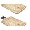 Decorative Mango Wood Trays Set Of 2 – Rustic Cutting Board Design – 1"H By Melrose - 2 of 3
