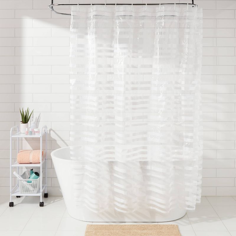 PEVA Shower Curtain + Rings White - Room Essentials&#8482;, 3 of 8