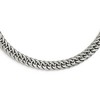 Black Bow Jewelry Men's 7.25mm Stainless Steel Rambo Double Curb Chain Necklace, 24 Inch - 2 of 4
