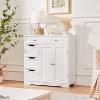 Dcolora Bathroom Free-Standing Floor Cabinet, Practical Storage Cabinet with 4 Drawers and 2 Doors - 2 of 4