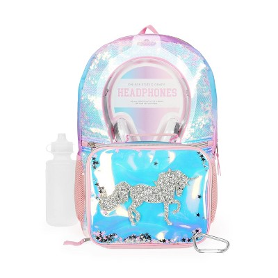 unicorn backpack and lunch bag