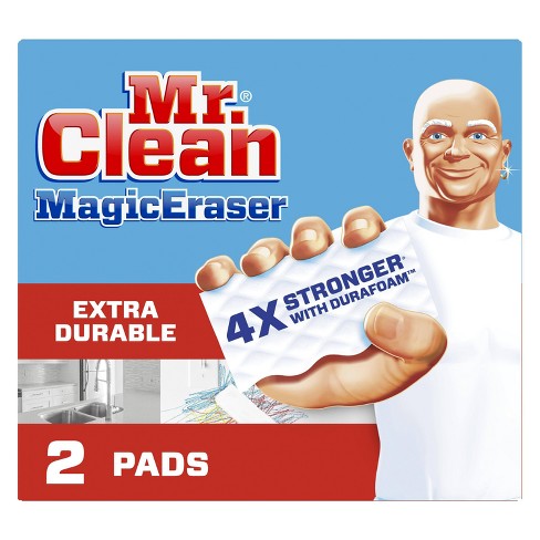 Bàn chải tẩy vết bẩn siêu bền Mr. Clean Extra Durable Scrub Magic Eraser được đánh giá là sản phẩm tuyệt vời cho những công việc khó nhằn. Hãy xem hình ảnh để thấy sự khác biệt giữa bàn chải thường và sản phẩm siêu bền này.