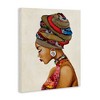 Stupell Industries Woman Wearing Traditional African Fashion Headwrap Canvas Wall Art - 3 of 4