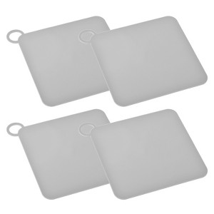 Unique Bargains Silicone Anti-Odor Durable Soft Floor Drain Cover 4 Pcs - 1 of 4
