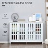 NicBex Modern Sideboard Buffet Cabinet with Storage Minimalist Coffee Bar Cabinet with 4 Glass Doors for Kitchen,Living Room,White - 4 of 4