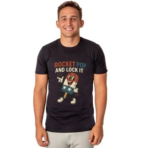 Men's Rocket Pop And Lock It Popsicle Patriotic Funny T-Shirt For Adults - 1 of 4