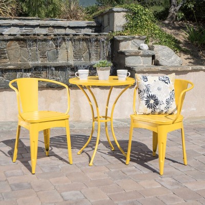 3pc Metal Dining Set Chat Set Colmar-Christopher Knight Home