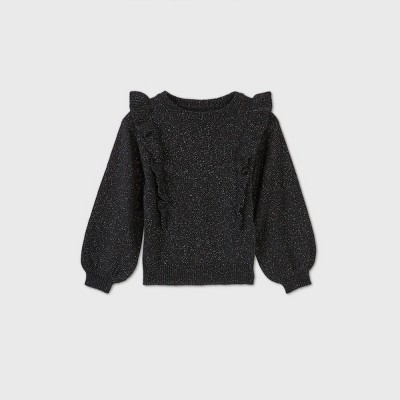 little girls black sweater