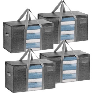 4/6/8 Pack Moving Bags, Moving Supplies, Moving Boxes, College Packing Storage Boxes Lids Alternative, Heavy Duty Totes - 1 of 4