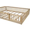 XIYUYEU Full Size Floor Bed Modern Bed Frame with House-Shaped Headboard, Guardrail and Door for Bedroom - 4 of 4