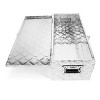 Aluminum Truck Bed Tool Box, Stripes Plated Tool Box with Side Handle, Lock and Keys, Waterproof Pickup Storage Box for Pickup Truck Bed RV Trailer - 3 of 4