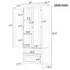 TiramisuBest Tall Storage Cabinet with Two Drawers for Bathroom/Office, Grey - 3 of 4