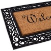 BirdRock Home Classic Welcome Brush Coir Doormat with Black Rubber Bottom - 24 inches x 36 inches - 3 of 4