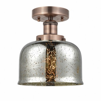 Bell - 1 Light Semi-Flush Mount In Industrial Style-8.25 Inches Tall and 6.5 Inches Wide