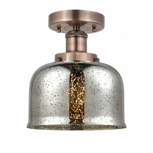 Innovations Lighting Bell 1 - Light Semi-Flush Mount in  Antique Copper - 1 of 1