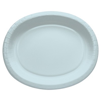 Pastel Blue 10" x 12" Oval Platters - 8ct