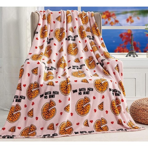 Valentines Day Love & Hearts Collection Ultra Plush & Comfy Throw Blanket  (50 X 60) - Pizza My Heart : Target