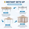 11x11 Pop Up Gazebo Outdoor Canopy Shelter, Instant Patio Gazebo Sun Shade Canopy Tent, 2 Tiers Roof & Mesh Netting for Lawn, Garden, Backyard & Deck - 4 of 4