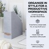 Bigso Estelle Magazine File Holder with Leather Handle – Desk Organizer for Papers and Catalogs, 12.6" x 4.5" x 9.8" - 3 of 4