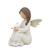 Beige Angel Figurine with Raised Floral Accent (Set of 2) - 3 of 3