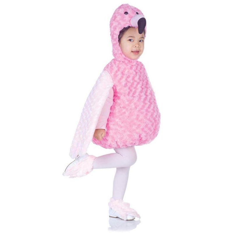 Underwraps Costumes Belly Babies Pink Flamingo Costume Child Toddler, 1 of 2