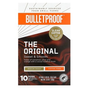 BulletProof The Original Coffee Pods, Medium Roast, 10 Pods, 0.39 oz (11 g) Each - 1 of 3