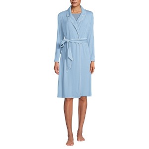 Lands' End Women's Cooling Robe with Piping - 1 of 3
