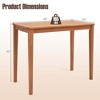 Costway Outdoor Bar Table 48'' Eucalyptus Wood Bar Height Slatted Tabletop Patio Dining - 4 of 4